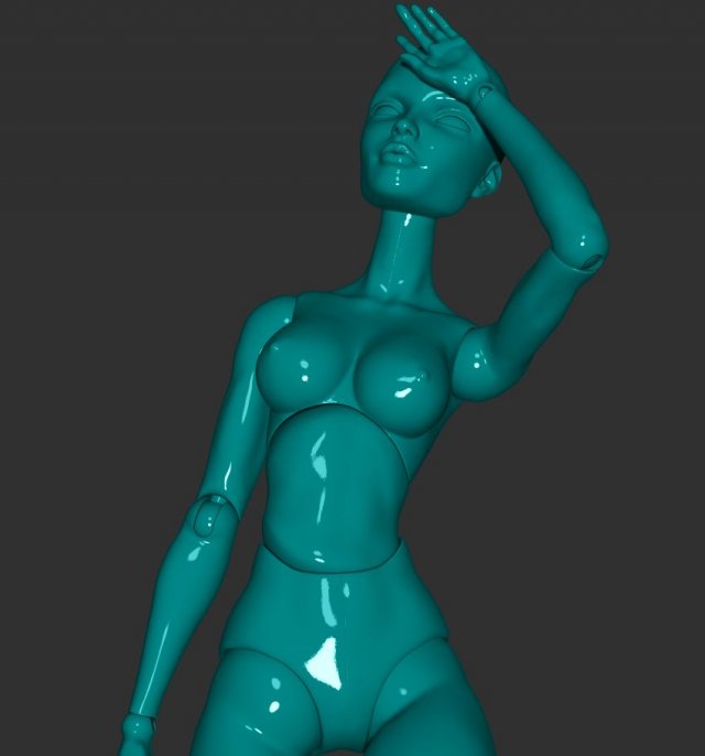 Download bjd girl -jointed doll gerda 3D Model