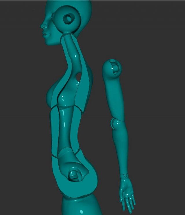Download bjd girl -jointed doll gerda 3D Model