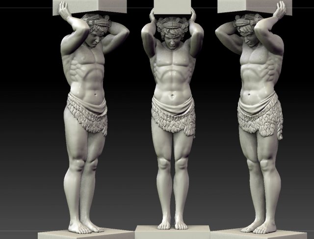 Atlant of the hermitage 3D Модель .c4d .max .obj .3ds .fbx .stl .blend 