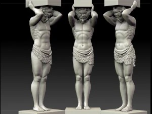 Atlante do eremit&eacute;rio Modelo 3D