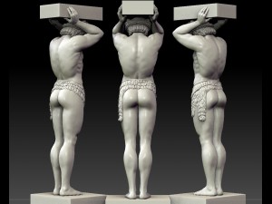 Atlant of the hermitage 3D Модель