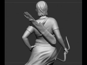 archer girl 3D 모델