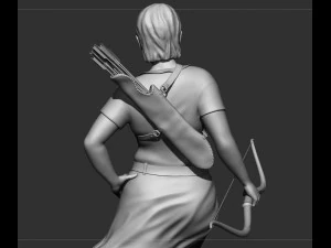 archer girl 3D Model