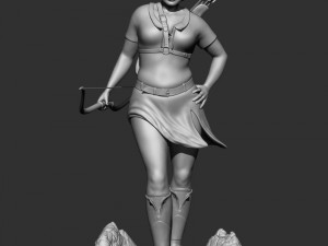archer girl 3D 모델