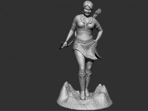 archer girl 3D 모델