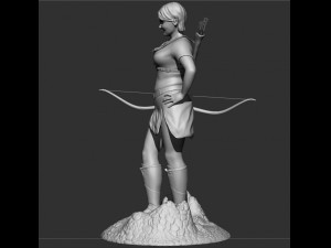 archer girl 3D 모델
