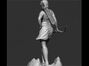 archer girl 3D 모델