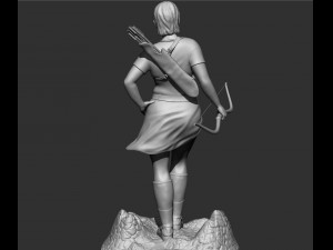 archer girl 3D 모델