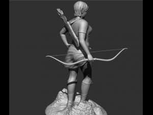 archer girl 3D 모델
