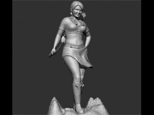 archer girl 3D 모델