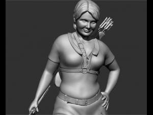 archer girl 3D Model