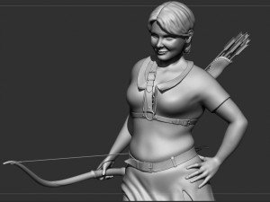 archer girl 3D 모델