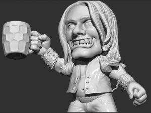 the man drinks beer 3D printmodel