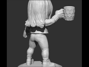 the man drinks beer 3D Print Model