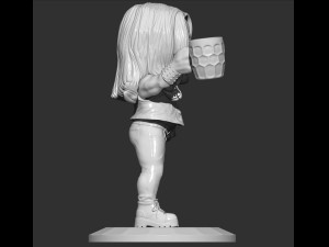 the man drinks beer 3Dプリントモデル