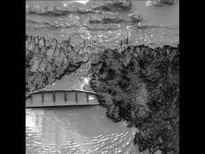 River bas-relief 3D print model Modelo de impresión 3D