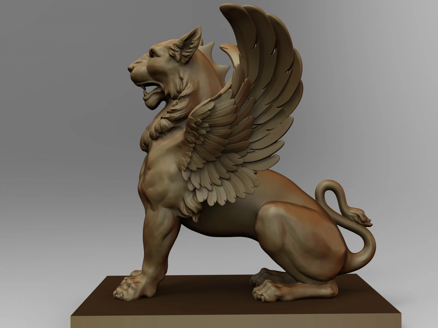 Griffin for 3d print 3D print model 3D Print Model .c4d .max .obj .3ds .fbx .stl .blend