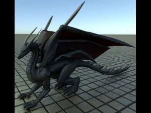 dragon rigged and game ready 3D Model