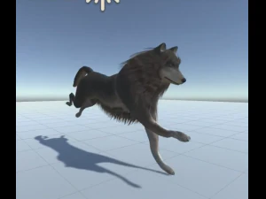 lobo manipulado animado e pronto para jogo Modelo 3D