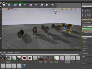 wolf rigged animated and game ready 3D Model