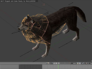 wolf rigged animated and game ready 3D Модель