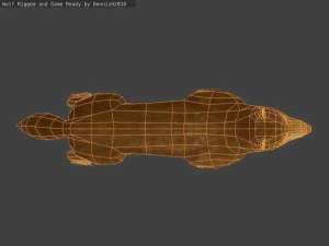 wolf rigged animated and game ready 3D Model