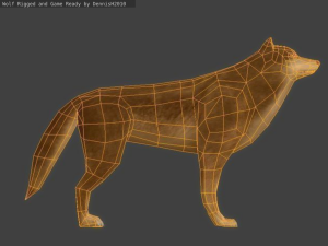 wolf rigged animated and game ready 3D Модель