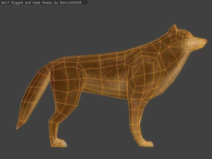 wolf rigged animated and game ready 3D Model