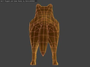wolf rigged animated and game ready 3D Model