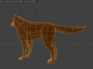 wolf rigged animated and game ready 3D Модель