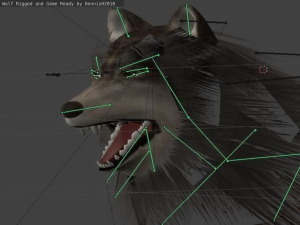 wolf rigged animated and game ready 3D Модель