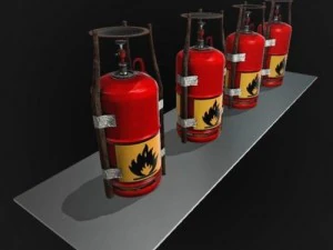 gas cooker made of junk and duct tape 3D Model