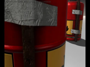 gas cooker made of junk and duct tape 3D Model