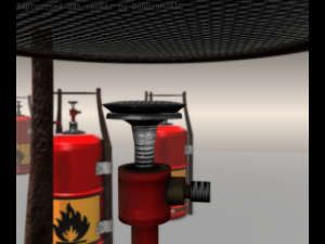 gas cooker made of junk and duct tape Model 3D