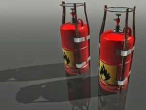 gas cooker made of junk and duct tape 3D Model