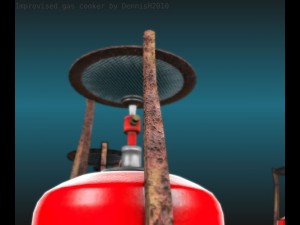 gas cooker made of junk and duct tape Model 3D