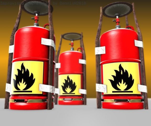 gas cooker made of junk and duct tape Model 3D .c4d .max .obj .3ds .fbx .stl .blend 