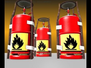 gas cooker made of junk and duct tape 3D Model