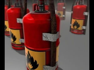 gas cooker made of junk and duct tape 3D Model