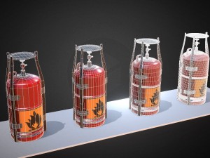 gas cooker made of junk and duct tape Model 3D