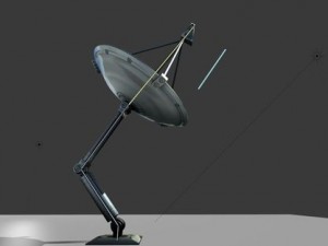 satellite dishes rigged and low poly 3D Model