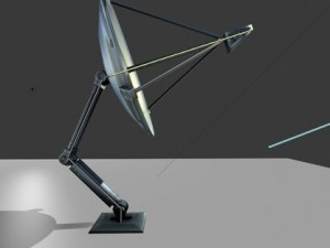 satellite dishes rigged and low poly 3D-Modell