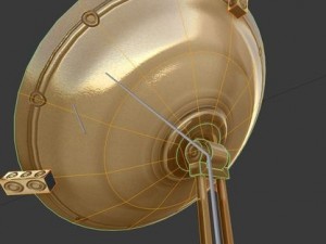 satellite dishes rigged and low poly 3D-Modell