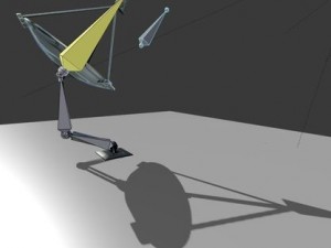 satellite dishes rigged and low poly 3D-Modell