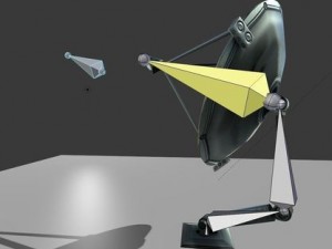 satellite dishes rigged and low poly 3D-Modell