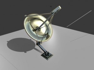 satellite dishes rigged and low poly 3D-Modell