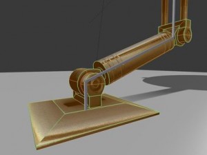 satellite dishes rigged and low poly 3D-Modell