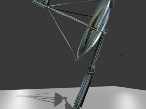 satellite dishes rigged and low poly 3D-Modell