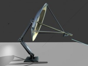 satellite dishes rigged and low poly 3D-Modell