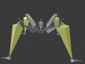 rigged and animated robot 3D Model